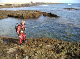 Preparing for diving in Gran Canaria's marine reserve at Arinaga