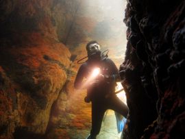 The secret cave in the el cabron Marine Reserve