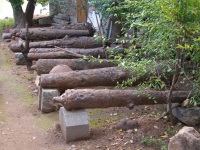 Canons lined up outside the museum in Santa Lucia, Gran Canaria