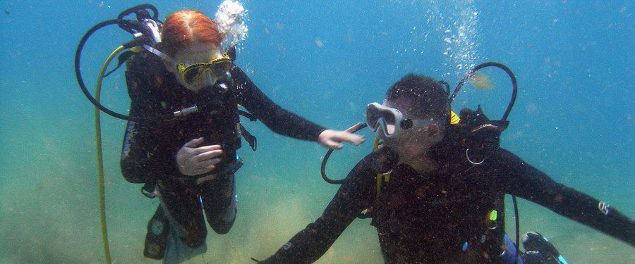 scuba diving in shallow waters in gran canaria
